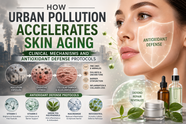 How Urban Pollution Accelerates Skin Aging: Clinical Mechanisms and Antioxidant Defense Protocols