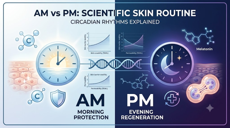 A Scientific Morning vs. Evening Routine: Circadian Rhythms of the Skin
