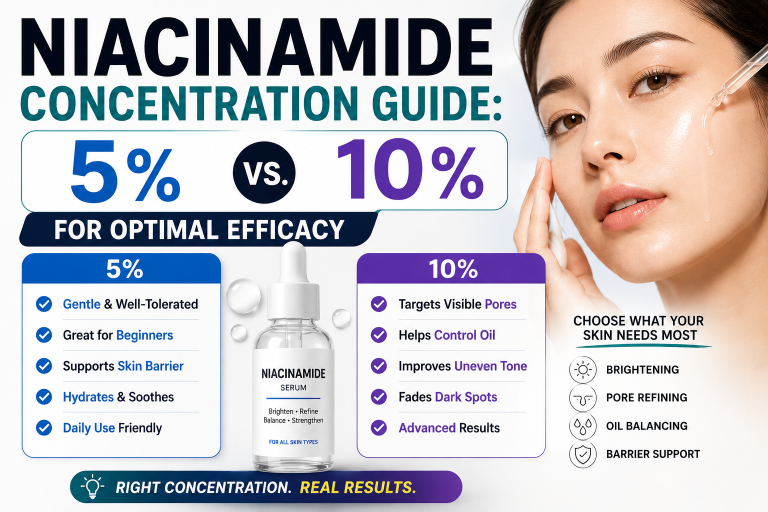 Niacinamide Concentration Guide: 5% vs. 10% for Optimal Efficacy