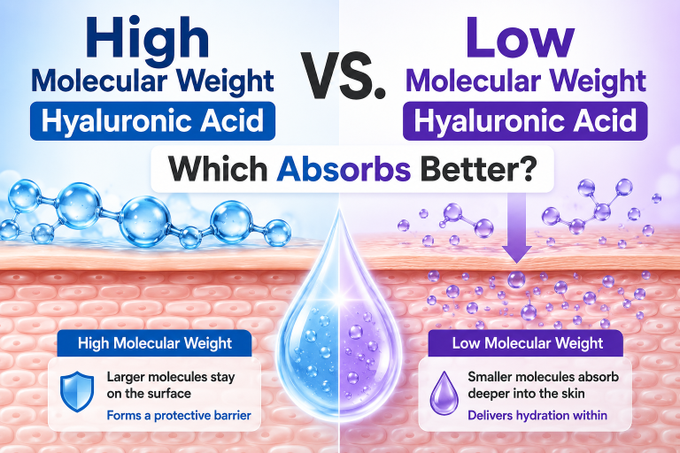High vs. Low Molecular Weight Hyaluronic Acid: Which Absorbs Better?