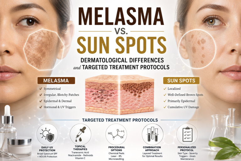 Melasma vs. Sun Spots: Dermatological Differences and Targeted Treatment Protocols